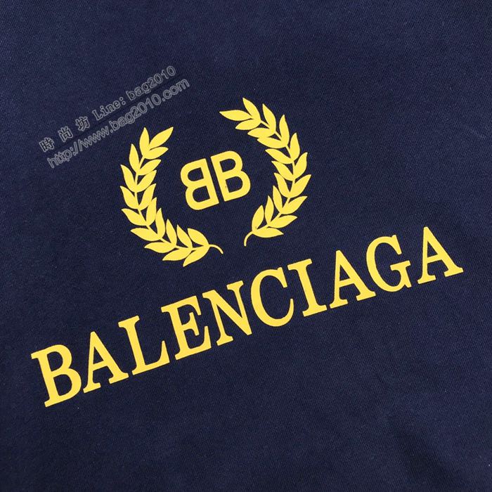 Balenciaga男裝 巴黎世家20年秋冬新款麥穗徽標印花連帽衛衣 男女同款  ydi3112